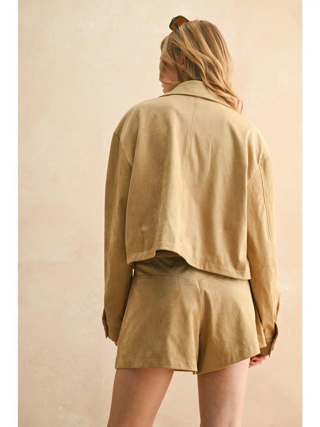 ☀️ Soft Suede Cropped jacket