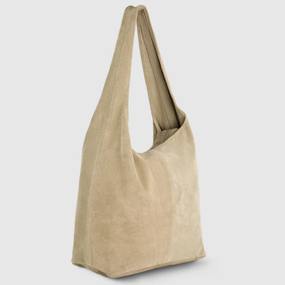 Suede Leather Hobo Bag
