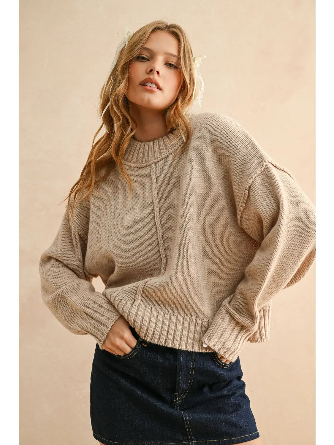 Soft Cream Cozy Knit Sweater