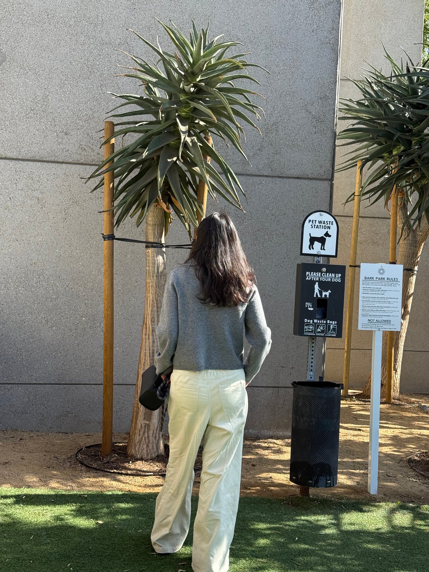 grey cardigan