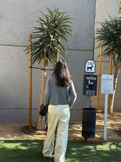 grey cardigan