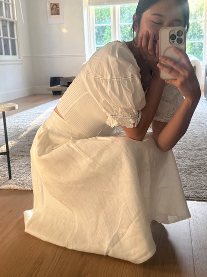 Pure Linen Flare Skirt