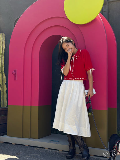 Pure Linen Flare Skirt