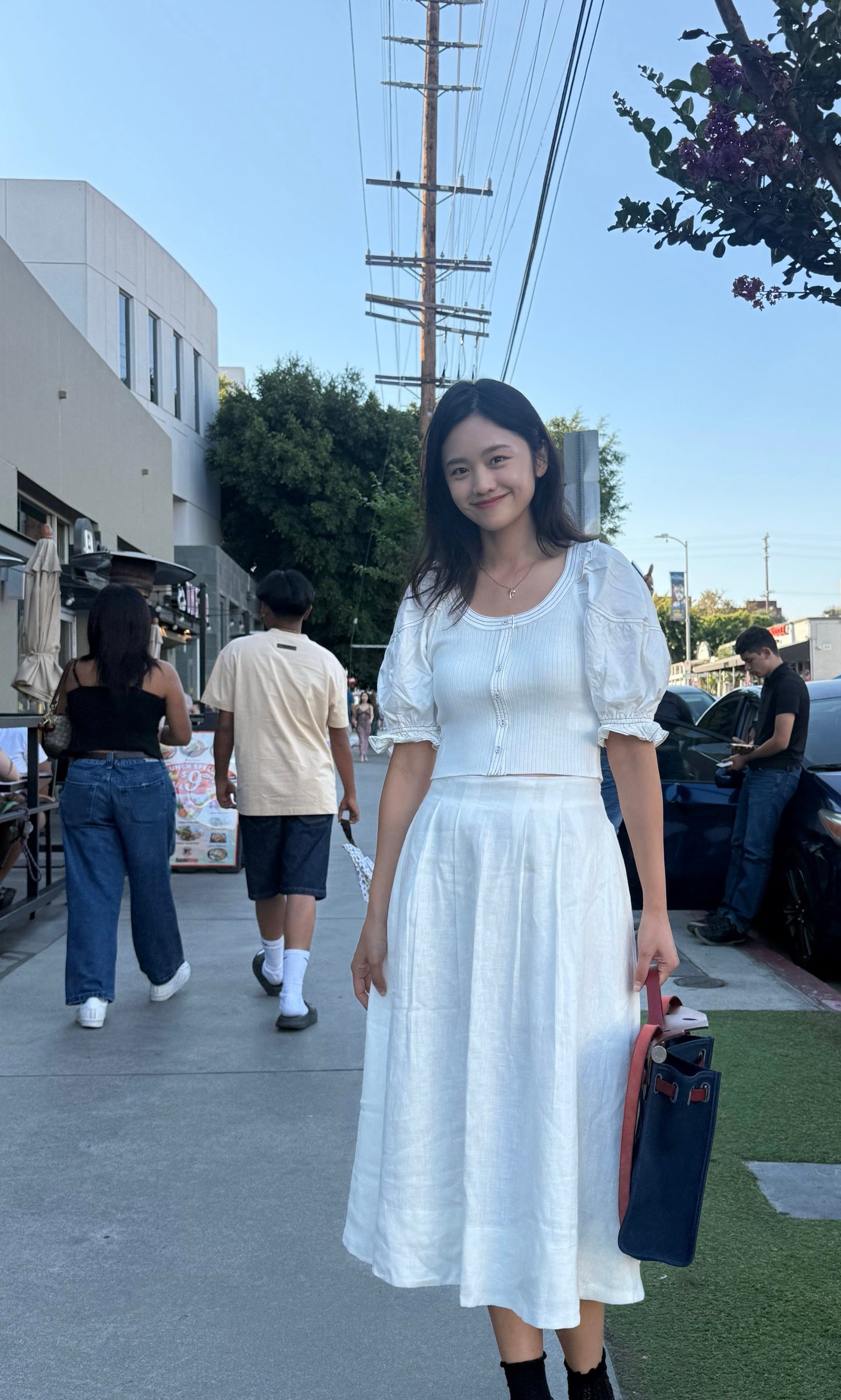 Pure Linen Flare Skirt