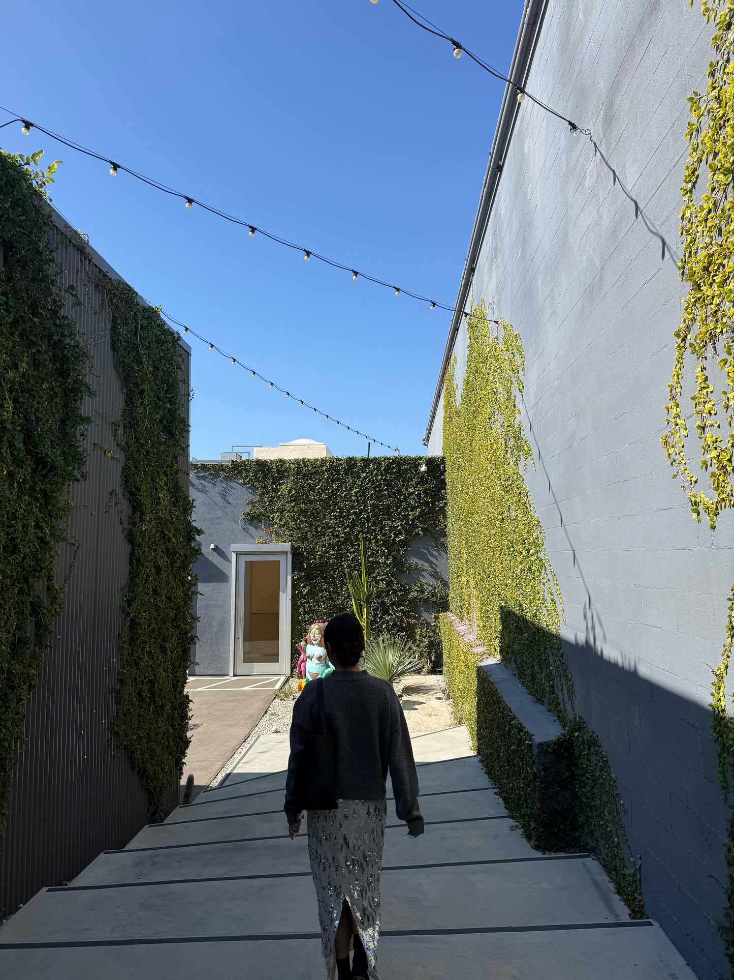 SILVER Glitter long skirts