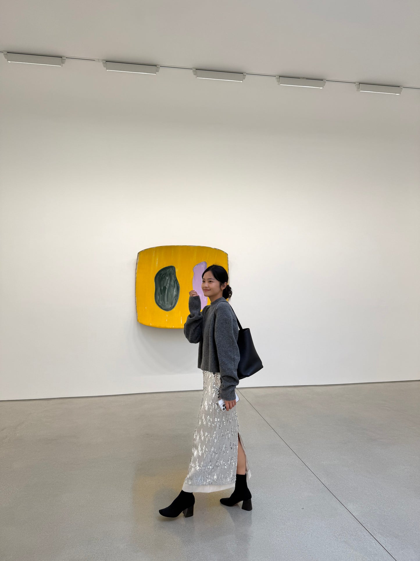 SILVER Glitter long skirts