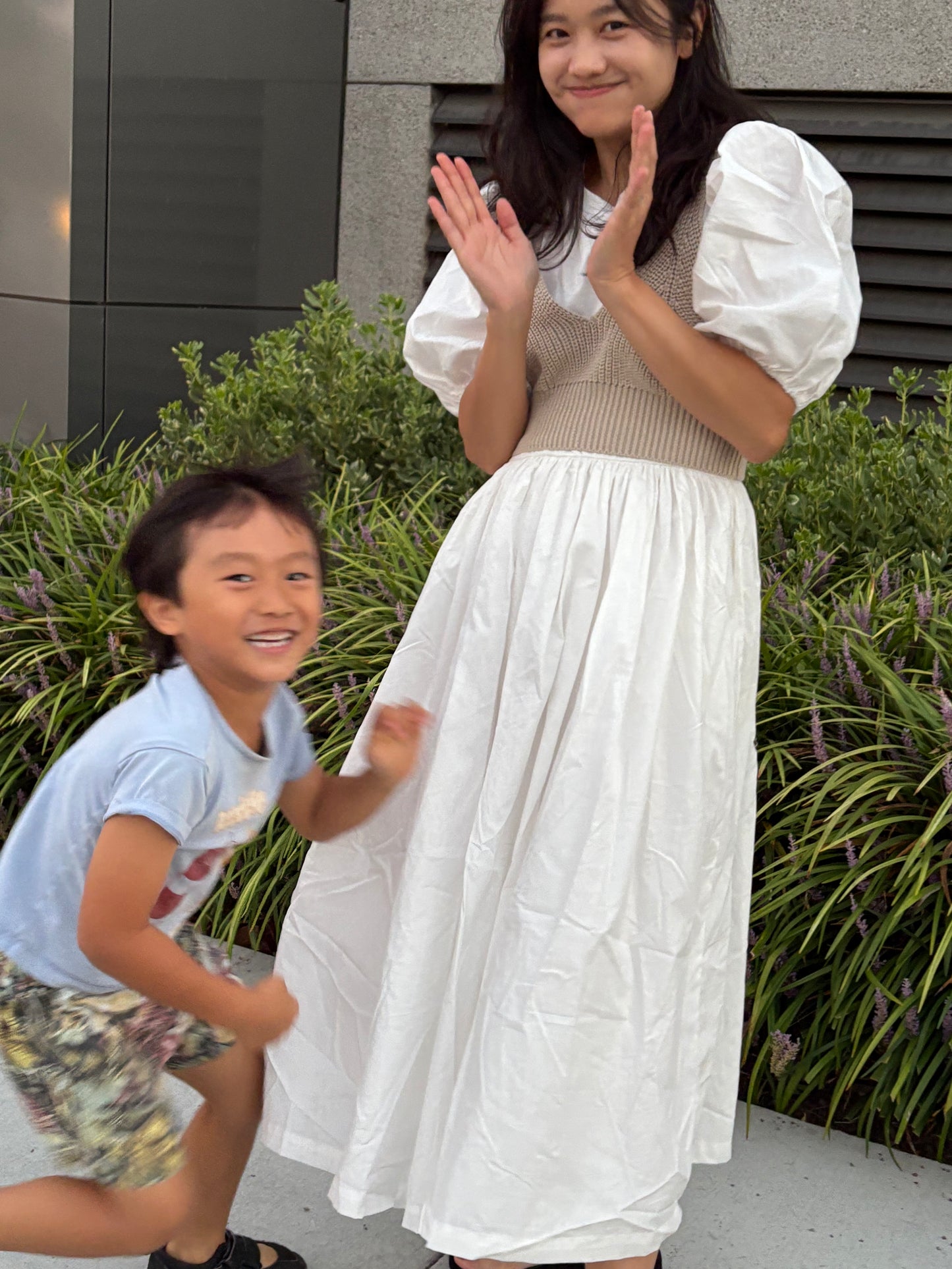 Bella long dress [white, black]