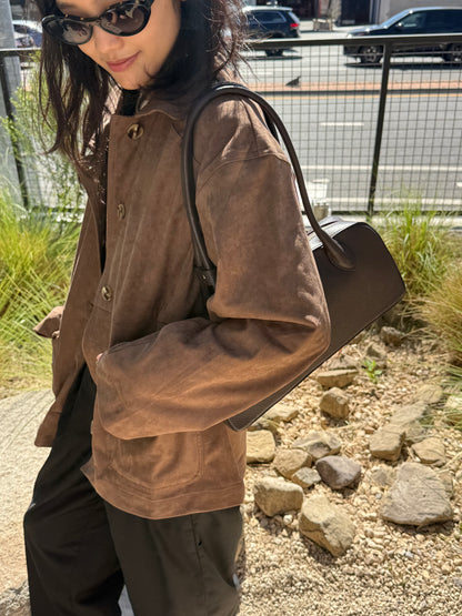 🌰 Vintage Suede Oversized Jacket