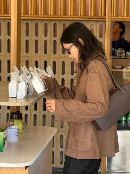 🌰 Vintage Suede Oversized Jacket