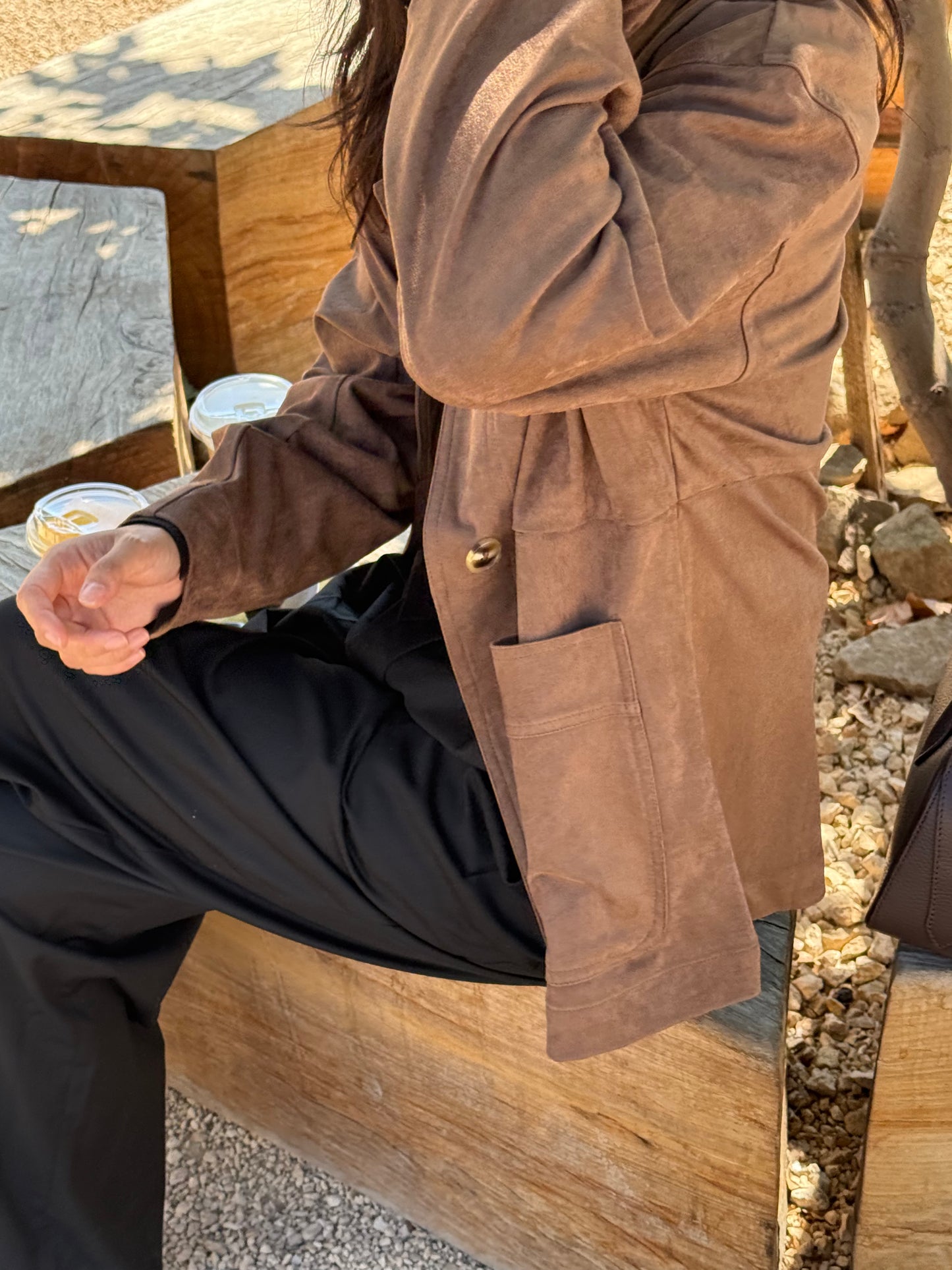 🌰 Vintage Suede Oversized Jacket