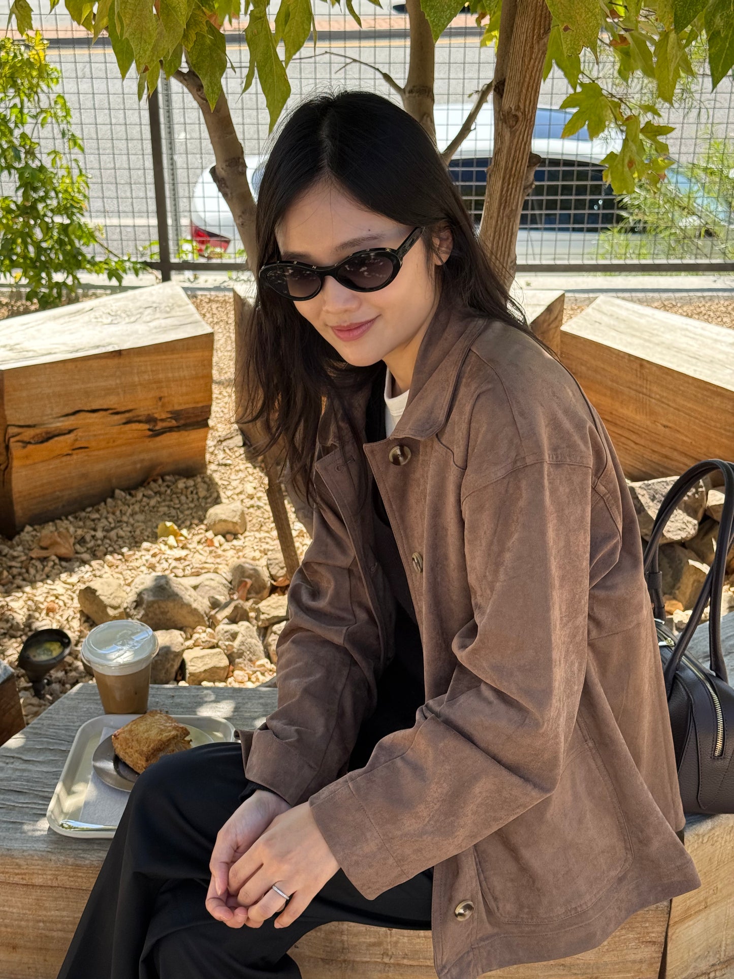 🌰 Vintage Suede Oversized Jacket