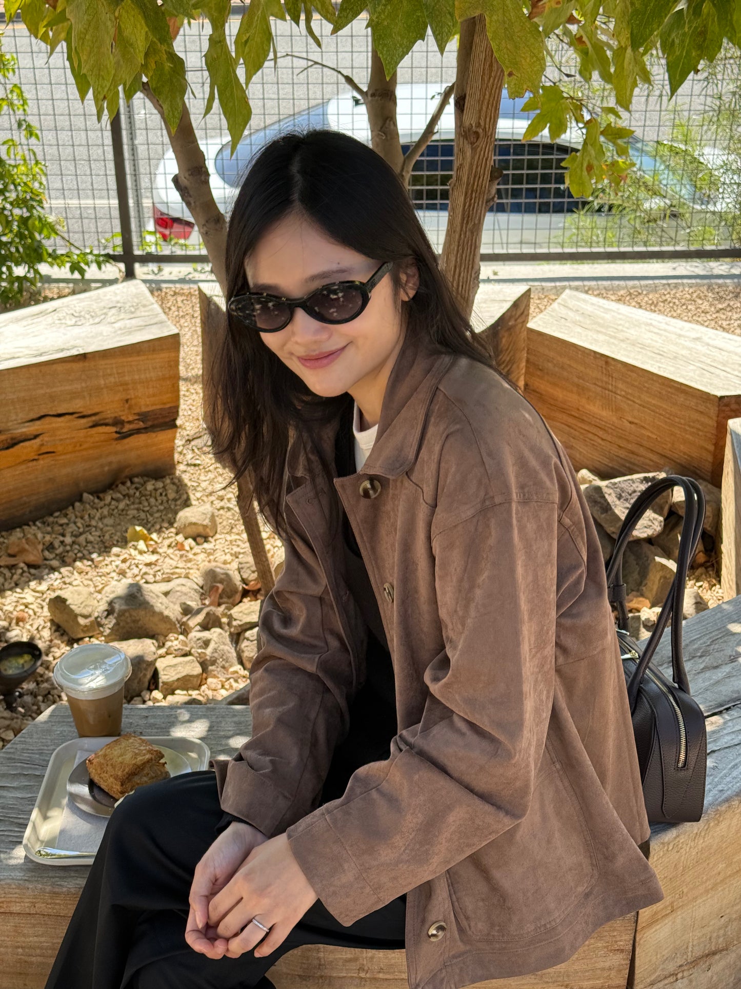 🌰 Vintage Suede Oversized Jacket