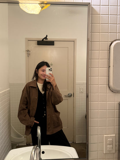 🌰 Vintage Suede Oversized Jacket