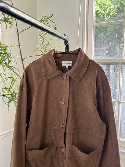 🌰 Vintage Suede Oversized Jacket