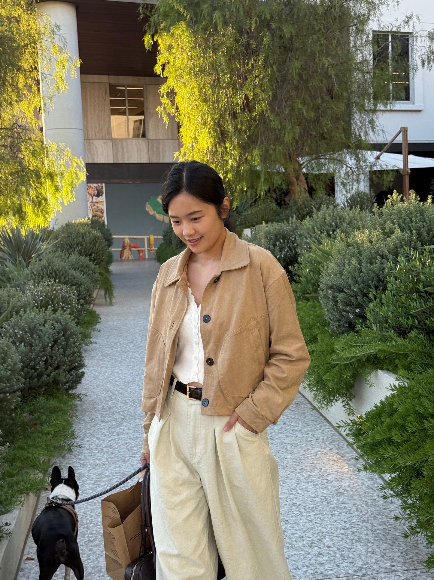 ☀️ Soft Suede Cropped jacket