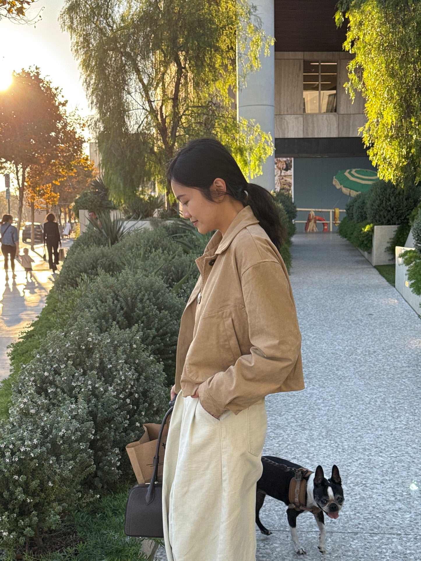 ☀️ Soft Suede Cropped jacket