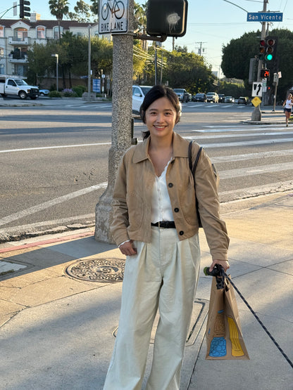 ☀️ Soft Suede Cropped jacket