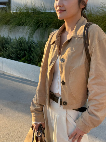 ☀️ Soft Suede Cropped jacket