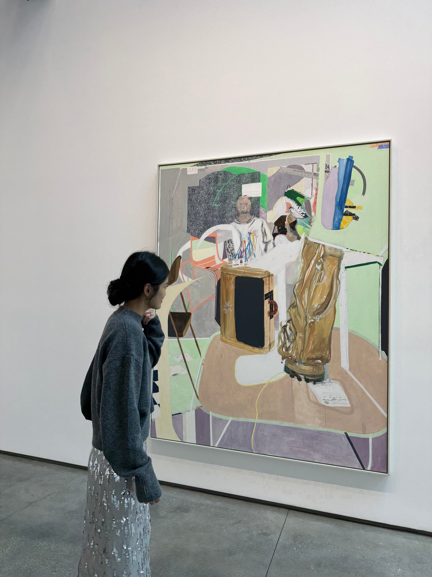 SILVER Glitter long skirts