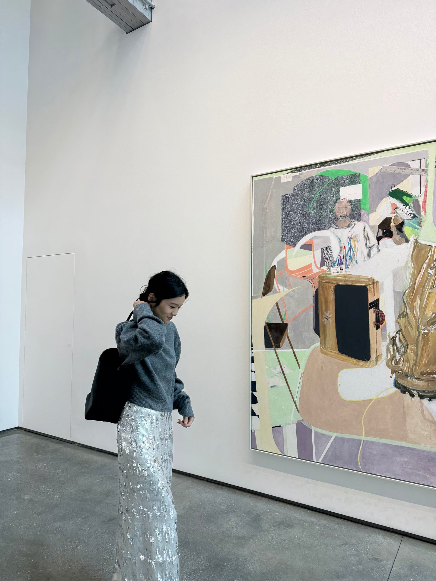 SILVER Glitter long skirts