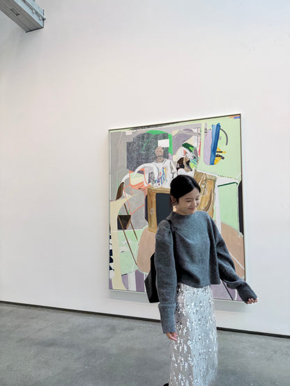 SILVER Glitter long skirts