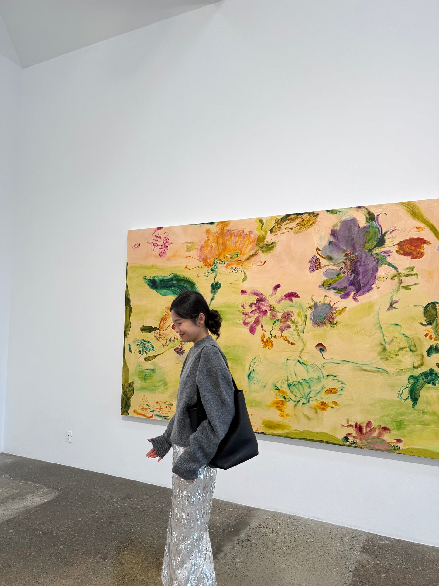 SILVER Glitter long skirts