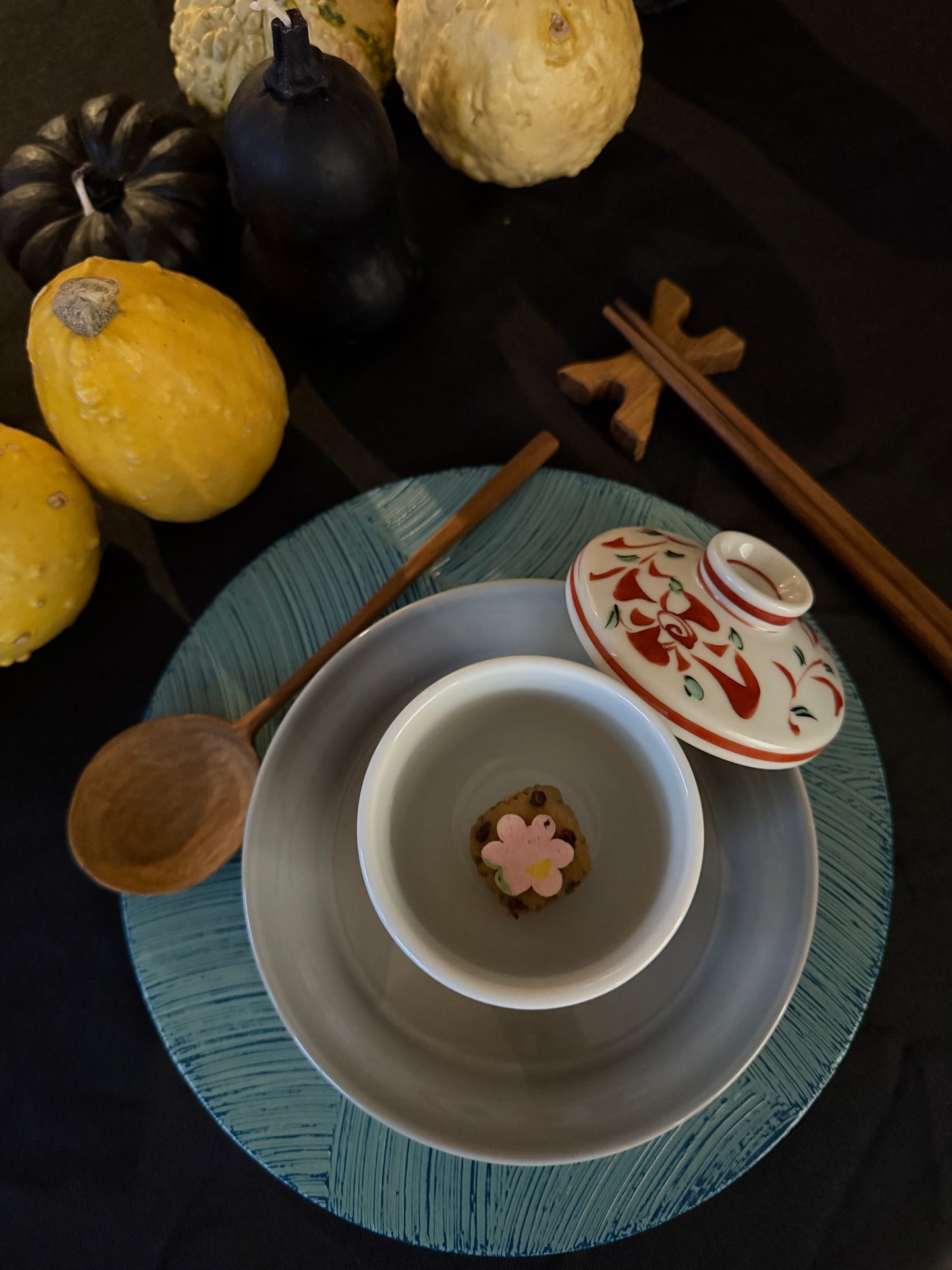 Indonesian Teakwood Spoon &amp; Chopsticks Set with Holder
