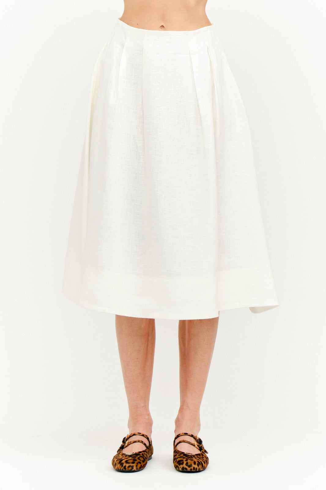 Pure Linen Flare Skirt