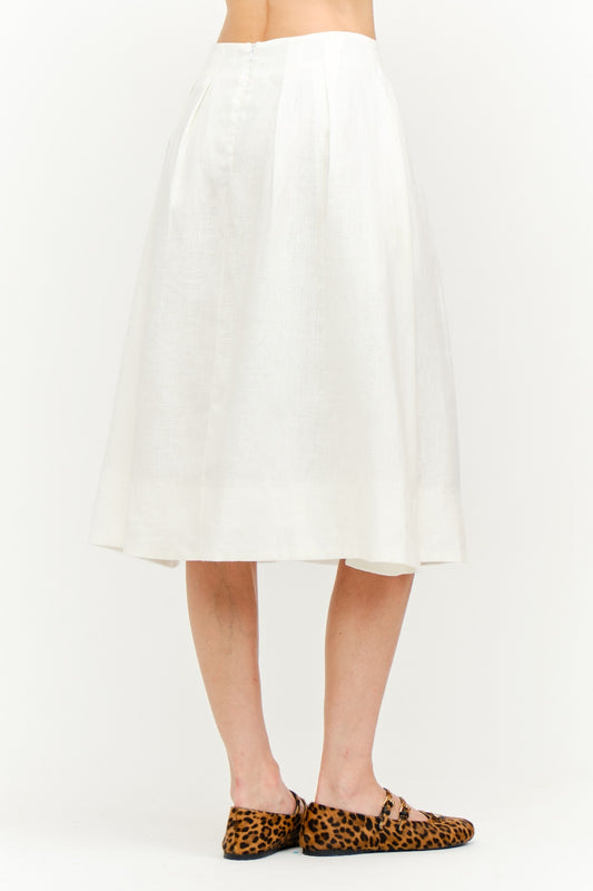 Pure Linen Flare Skirt