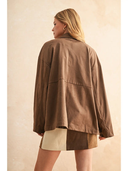 🌰 Vintage Suede Oversized Jacket