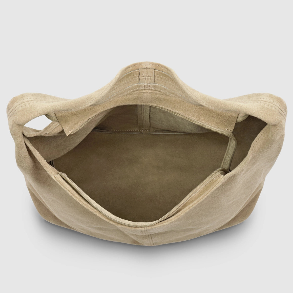 Suede Leather Hobo Bag